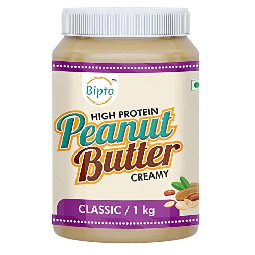 Bipto Bipto High Protein Peanut Butter|Classic Creamy, 1 kg (Pack of 2)