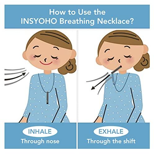 Folanda Anxiety Whistle Necklace, Stress Relief Mindful Breathing Necklace, Deep Breathing Tool for Anxiety Relief, Breathing Exercises, Meditation, Relaxation Calming Down, Slowing The Breath(3#)
