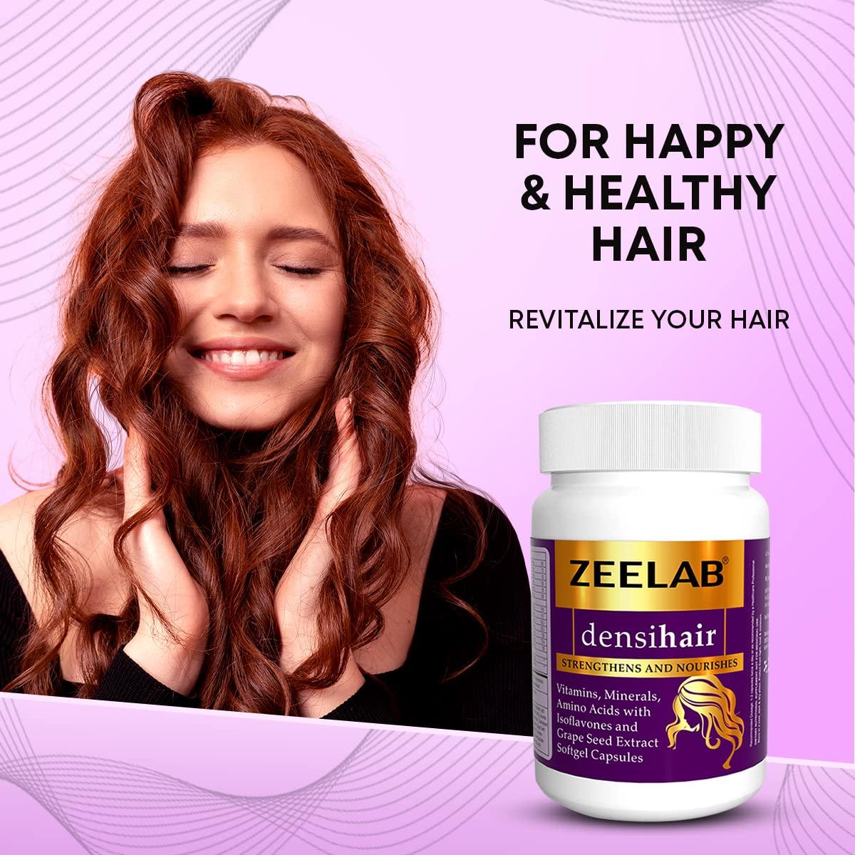 Zeelab Zeelab Densihair Capsules | 30 Softgel Capsules in Bottle | Biotin Supplement for Women Hair Growth | Multivitamin Hair Care Products for Women