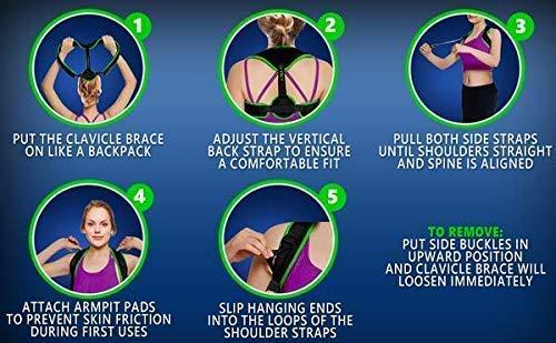 Vroxy Vroxy Comfort Posture Corrector for Men and Women - Back Straightener with Adjustable Support Effective for Neck, Back and Shoulder Pain Relief (Unisex) (FREE SIZE) (Multi Color)