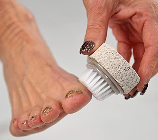 Tiny Deal 2pac Pumice Stone and Brush for Feet, Foot File, Dead Skin Callus Remover, Pedicure Tool, Bathroom Accessories-2 L x 1 W