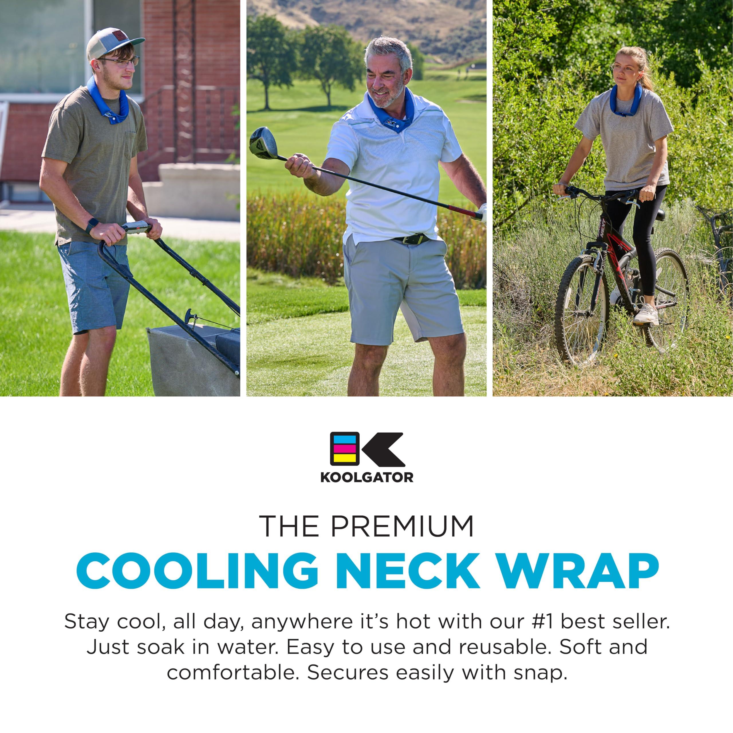 KOOLGATOR KOOLGATOR Cooling Neck Wrap - Blue & Red Flames Design