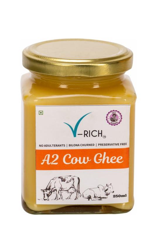 V-Rich A2 Desi Cow Ghee (250ml)