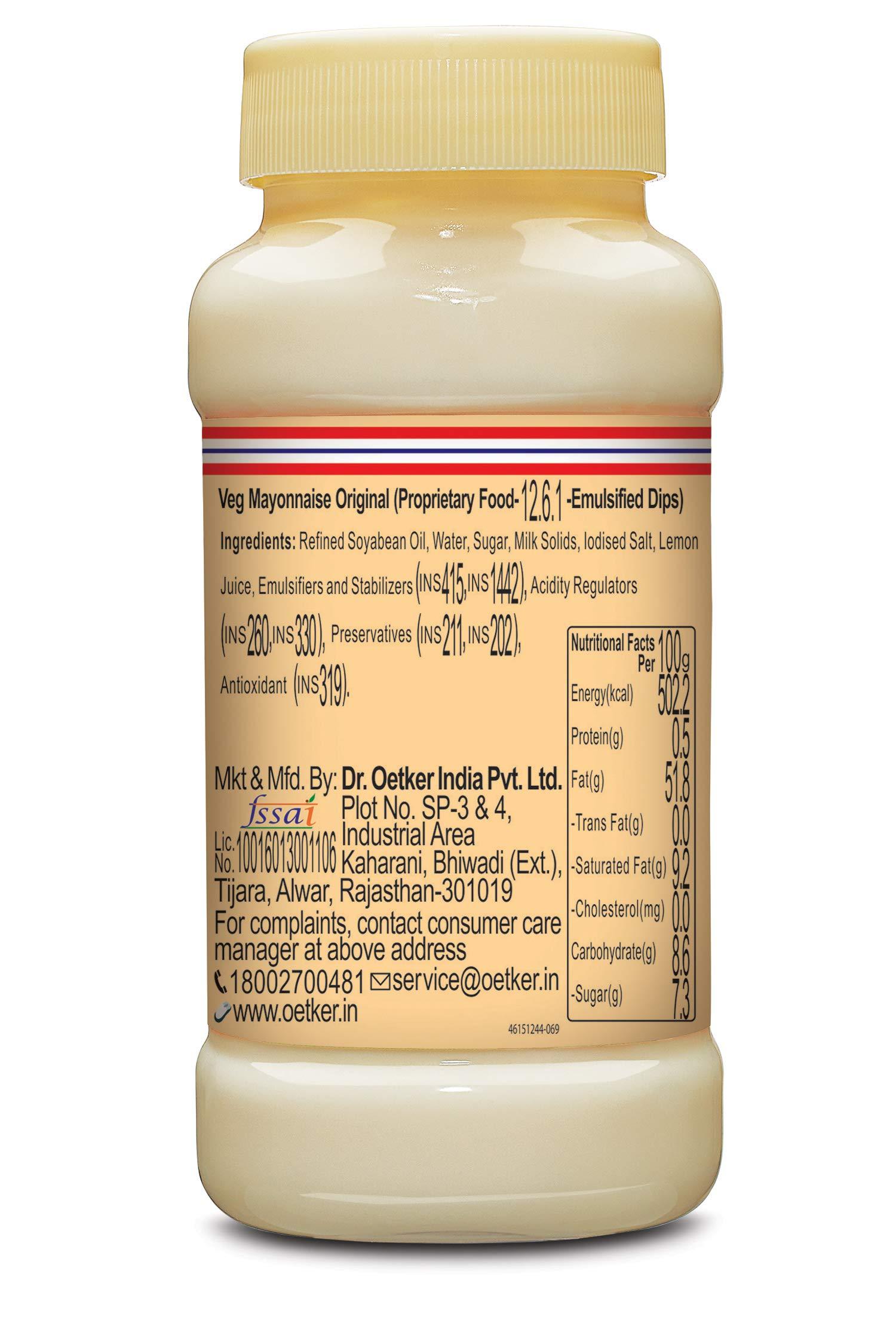Dr. Oetker Dr. Oetker Funfoods Vegetarian Mayonnaise Combo -Veg Mayonnaise Original 250 Gram, Veg Mayonnaise Garlic 250 Gram and Burger Mayonnaise 250 Gram