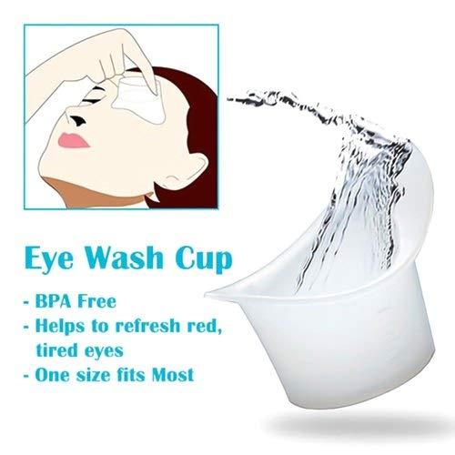 Widely Pure Widely Pure Eye Wash Cup Non Toxic Transparent (Pack of 4) with user manual