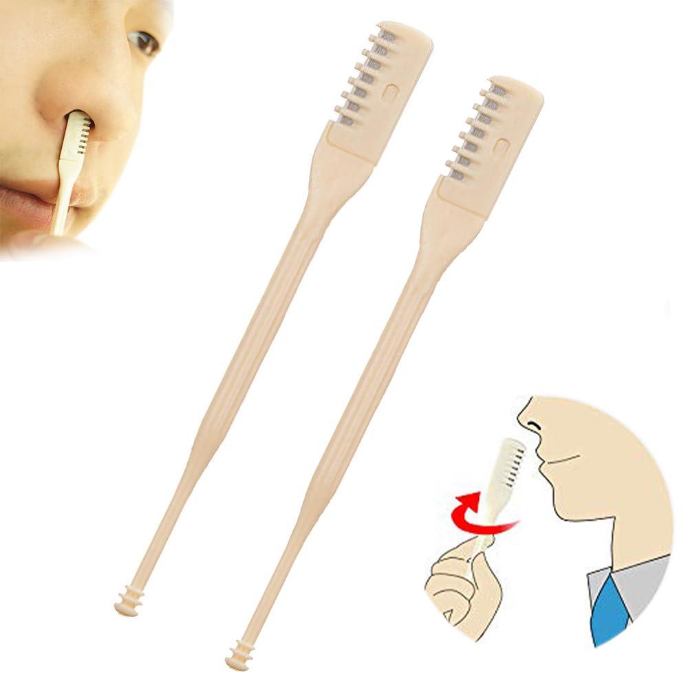 ZOTIMO ZOTIMO 2 Pcs Universal Best Manual Nasal Hair Remover - Small Nose and Ear Hair Trimmer for Men and Women - Painless Cutter, Clipper, Trimmers, Knife - Not a Machine