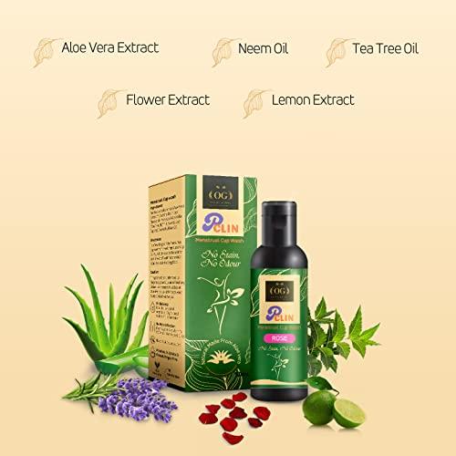 PCLIN PCLIN MENSTRUAL CUP WASH -50 Ml- ROSE fragnance- Liquid For Washig Period Cup,Natural- With Aloe Vera, Neem For Women, pocket friendly (Lavender)