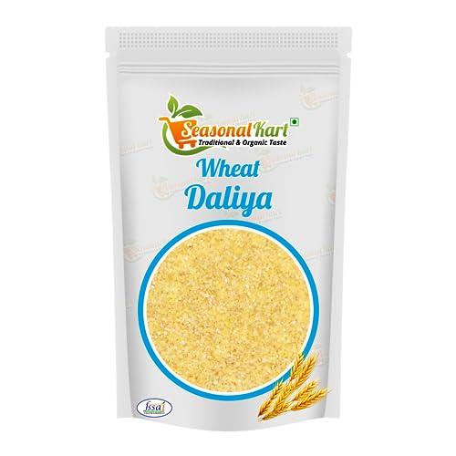 SEASONALKART SEASONALKART Combo Pack of Makki Daliya/Makai ka Daliya and Wheat Dalia 1Kg Each |Total Weight 2kg | Healthy and Tasty Breakfast| Cereal for Breakfast | Naturally Gluten-free|