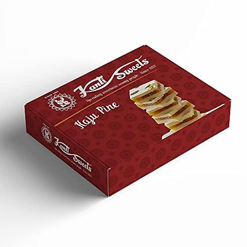 Kanti Sweets Kanti Sweets Kaju Pine, Made With Cashews, fresh pineapple, sugar, khova And Ghee - 1 kg (Pack Of 1)