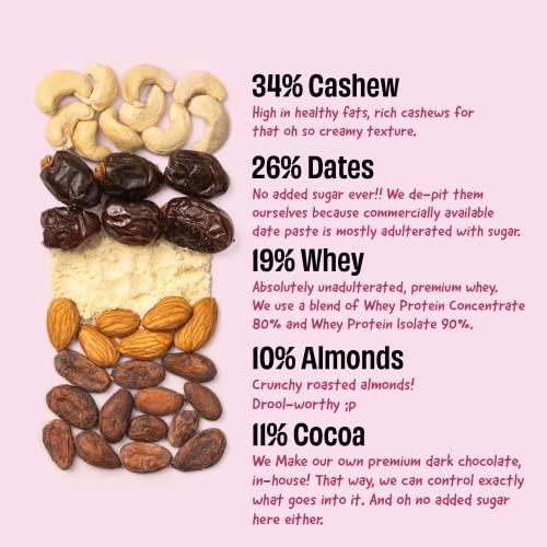 The Whole Truth The Whole Truth - High Protein Double Cocoa 20g Protein Bar - Pack of 5 x 67g each - No Added Sugar - No Preservatives - No Artificial Flavours - All Natural