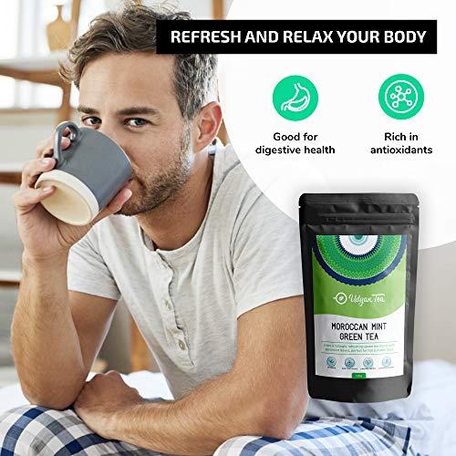 Udyan Tea Udyan Tea Moroccan Mint Green Tea, 100g (40 Cups) | Pure, Refreshing Green Tea Blend with Spearmint Leaves