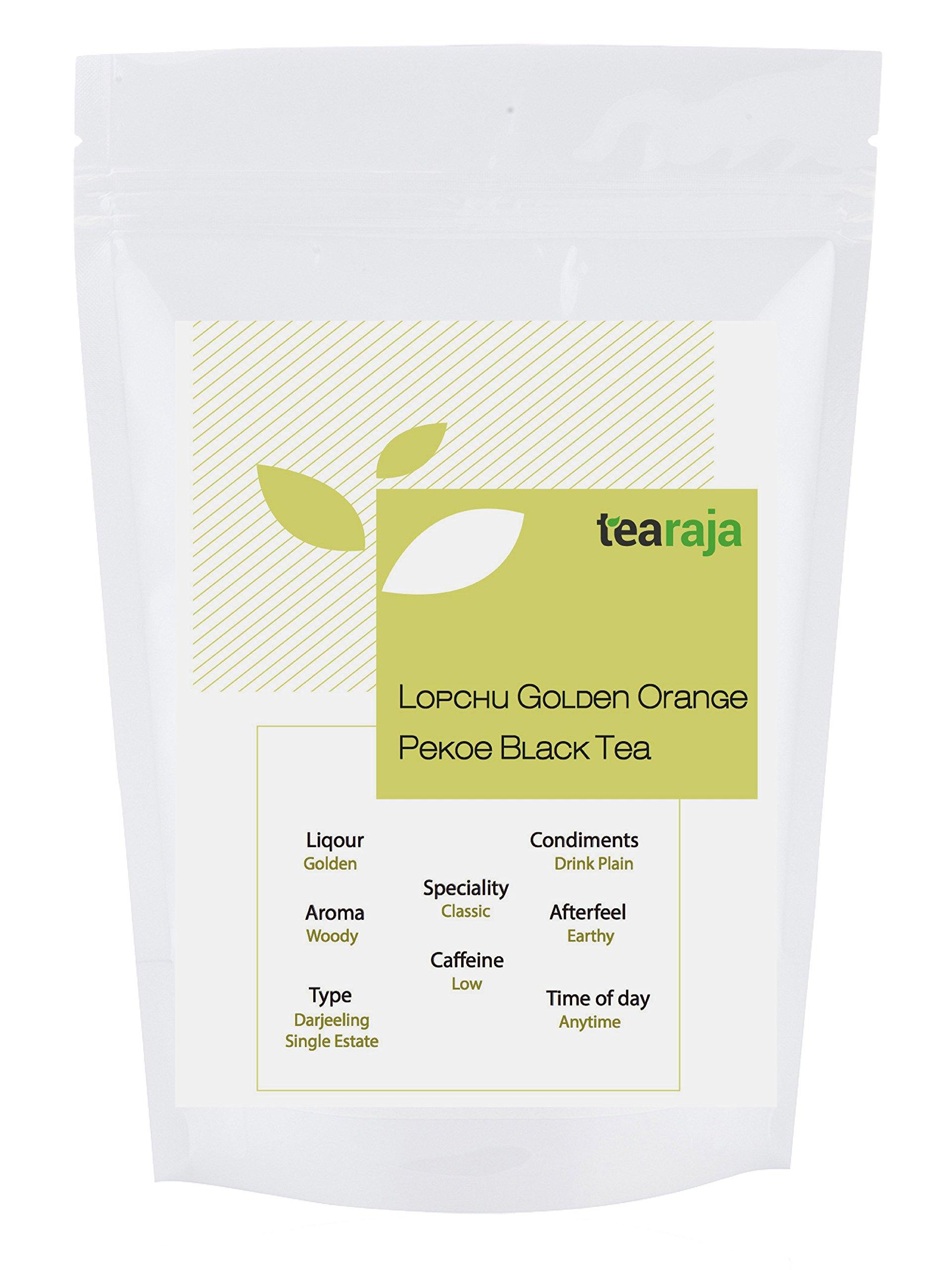 TeaRaja Tearaja Lopchu Golden Orange Pekoe Darjeeling Leaf|Fresh & Pure|Sourced From Lopchu Tea Estate (500Gm)