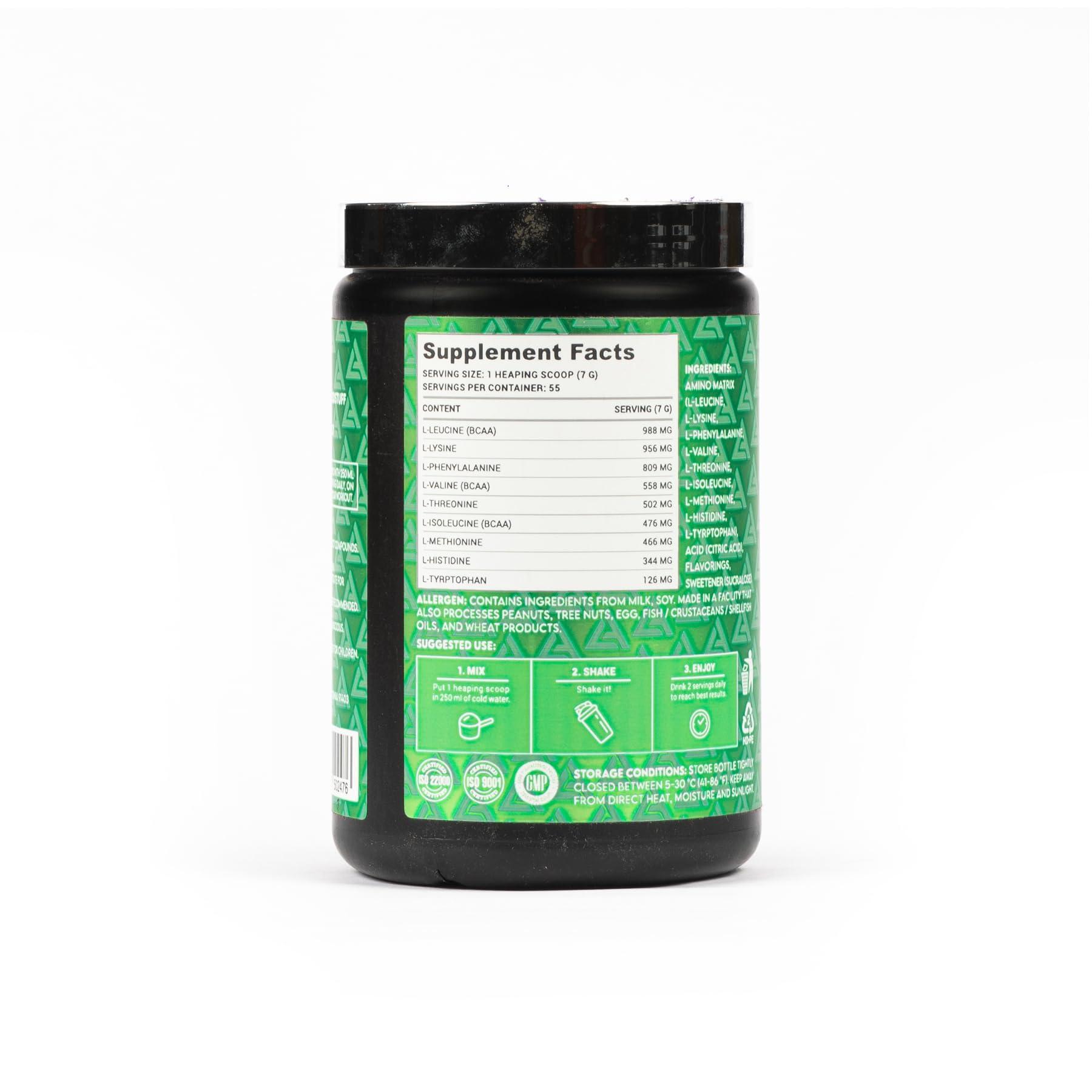 Lazar Angelov Nutrition LAZAR ANGELOV NUTRITION Essential Amino Powder EAA 55 Serv new- Intra Workout/Post Workout,9 Essential Amino acids for Muscle Recovery & Growth Free T SHIRT (PINEAPPLE)