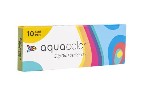 AQUALENS CONTACT LENSES AQUALENS CONTACT LENSES Aquacolor Daily Disposable Soft Colored Contact Lenses Zero Power with UV Protection - Dusky Brown - (10 Lens/Box) - Plano