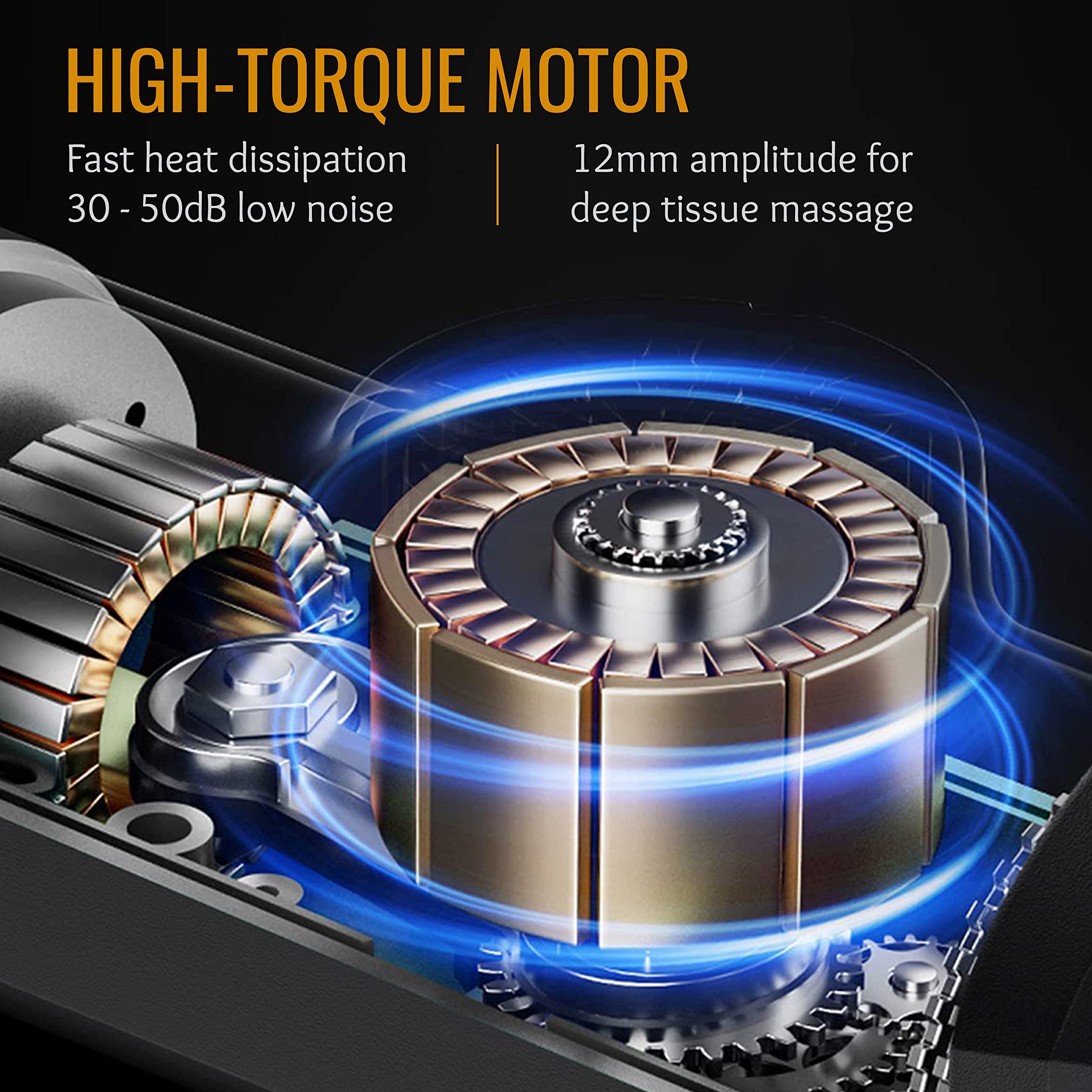 HealthSense Healthsense Massage Gun Machine for Pain Relief | Deep Tissue Percussion Full Body Massager | 5 Massage Heads | High Torque Motor | Lightweight with Non-Slip Handle |1 Year Warranty HM 280