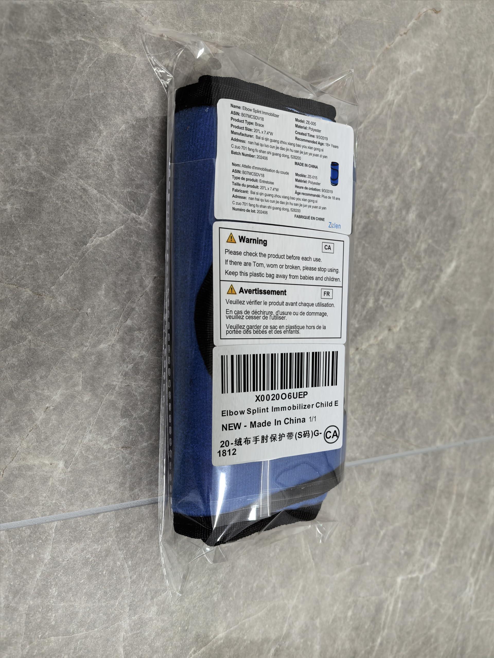 Zelen Elbow Brace for Kids Elbow Splint Immobilizer Support Pediatric Arm Fracture Cubital Tunnel Braces Childrens Ulnar Nerve Stabilizer Youth Child Small Pm Night Time Sleeping Straight Restraints(S)