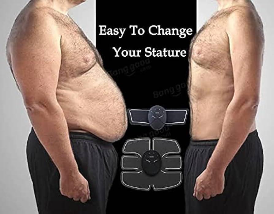 V R ENTERPRISE V R ENTERPRISE Wireless Abdominal & Muscle Exerciser | 6 Pack Abs Simulator with Rechargeable Battery | EMS Body Massager & Abs Trainer for Men & Women Black