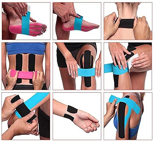XIVUMN XIVUMN Kinesiology Tape Athletic Elastic Kneepad Muscle Tape Waterproof Sports Tape Water Resistant Tape for Joints Support and Comfort Knee Taping for Sport Activities(Color : Assorted) (3)