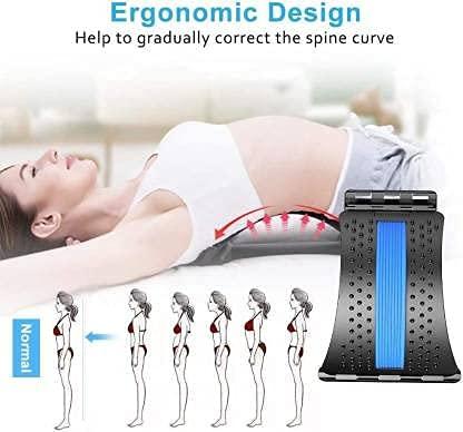 WOLBLIX WOLBLIX Back Stretcher, Lumbar Stretching Device with 3 Adjustable Settings for Upper and Lower Back Pain Relief with 3D Y Shape Facial Roller Face Slimming Massager