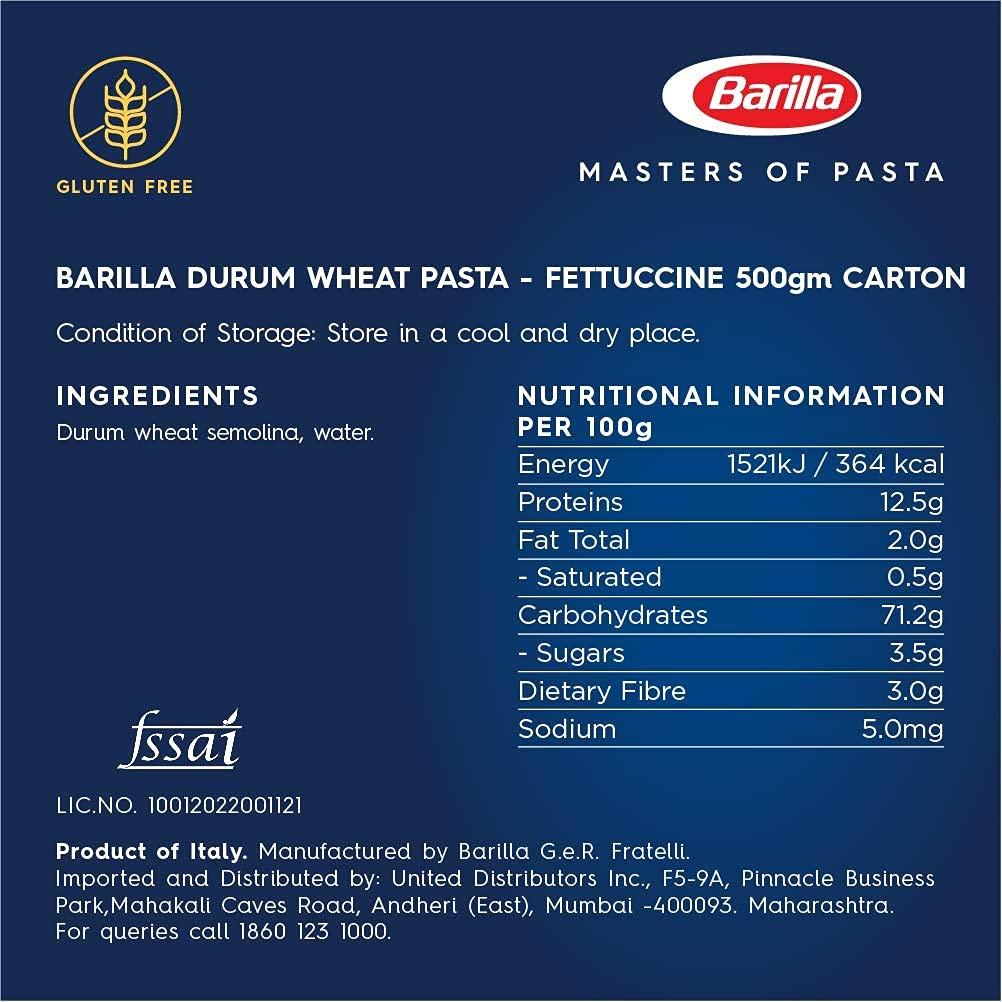 Barilla Barilla Pasta Fettuccine Durum Wheat, 500g, Italy