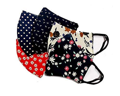 Veteran Veteran 100% Cotton Washable Reusable 2 Cloth Layer Fashion Stylish Cloth Face Mask(Combo of 10) for Women Men Boys Girls(Multicolor)