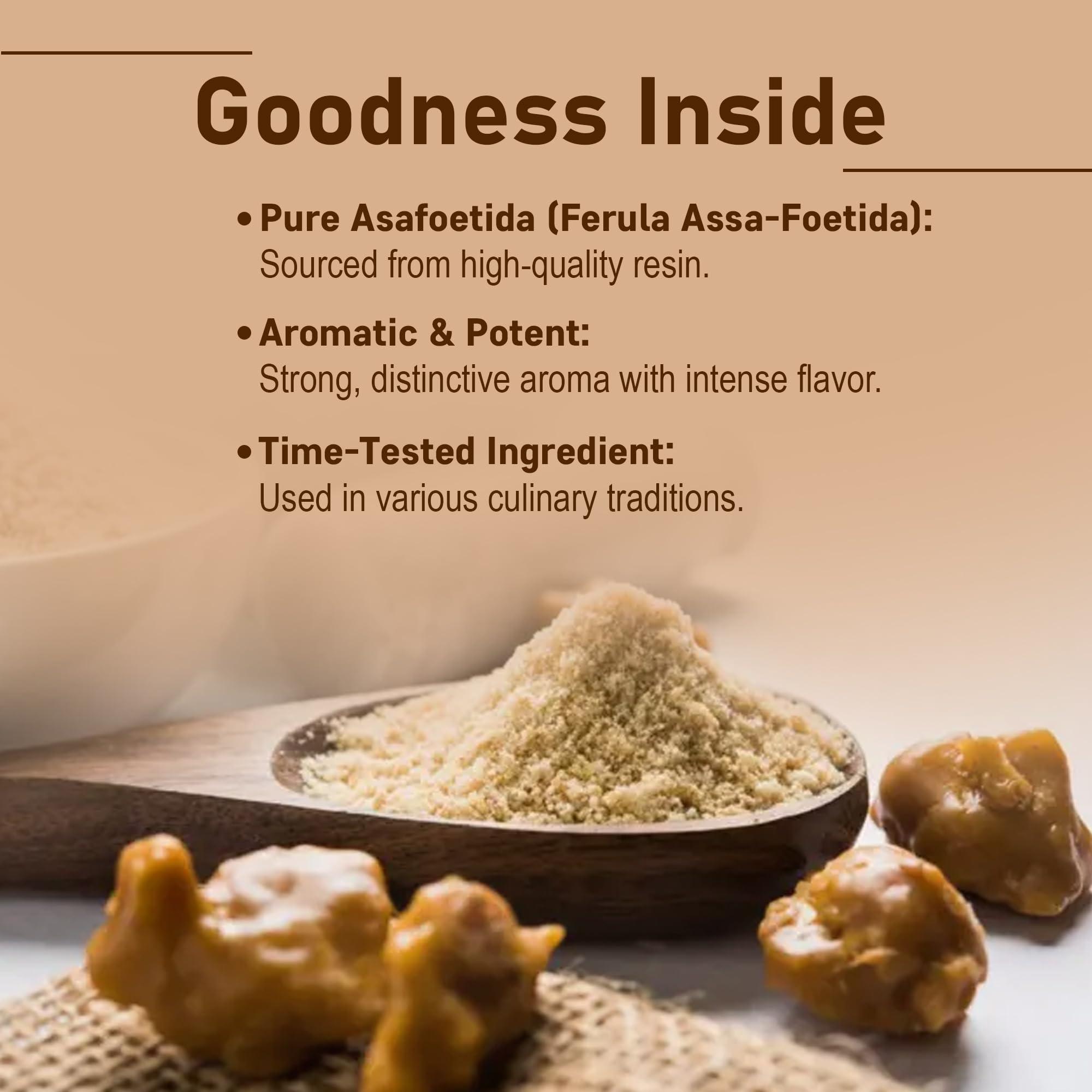 minature Asafoetida Powder (Hing)(Asafetida) by mi nature| Natural | 227g (08oz)(0.5lb) | Indian spice for cooking| From India.