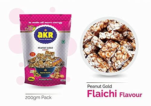 AKR AKR - Peanut Candy Gold Elaichi Flavour - Pack of 4 x 200g (800g)