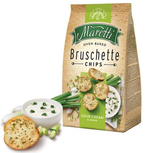 Maretti Maretti Oven Baked Bruschette Sour Cream & Onion Chips, 70 grams