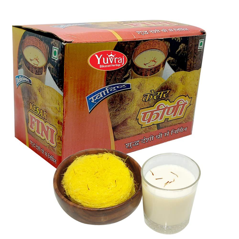 Yuvraj Food Product Yuvraj Food Product Phinni kesar Fini (Dhoodh finni) without sugar     Wedding special sweets 400 Gm pack Box