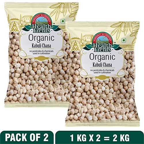 Health Fields Health Field Organic Kabuli Chana / Chickpeas 2 Kg ( 2 Pack of 1 Kg Each )