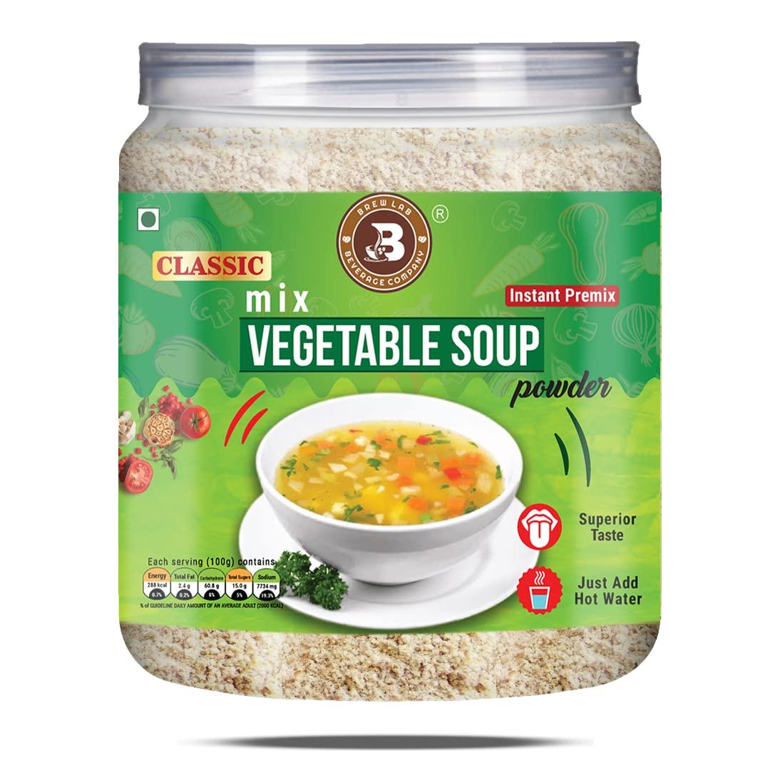 Brew Lab Brew Lab Classic Mix Vegetable Soup Powder | Rich Source of Fluids | Suitable For Vending Machines | Healthy & Tasty | (250gm)