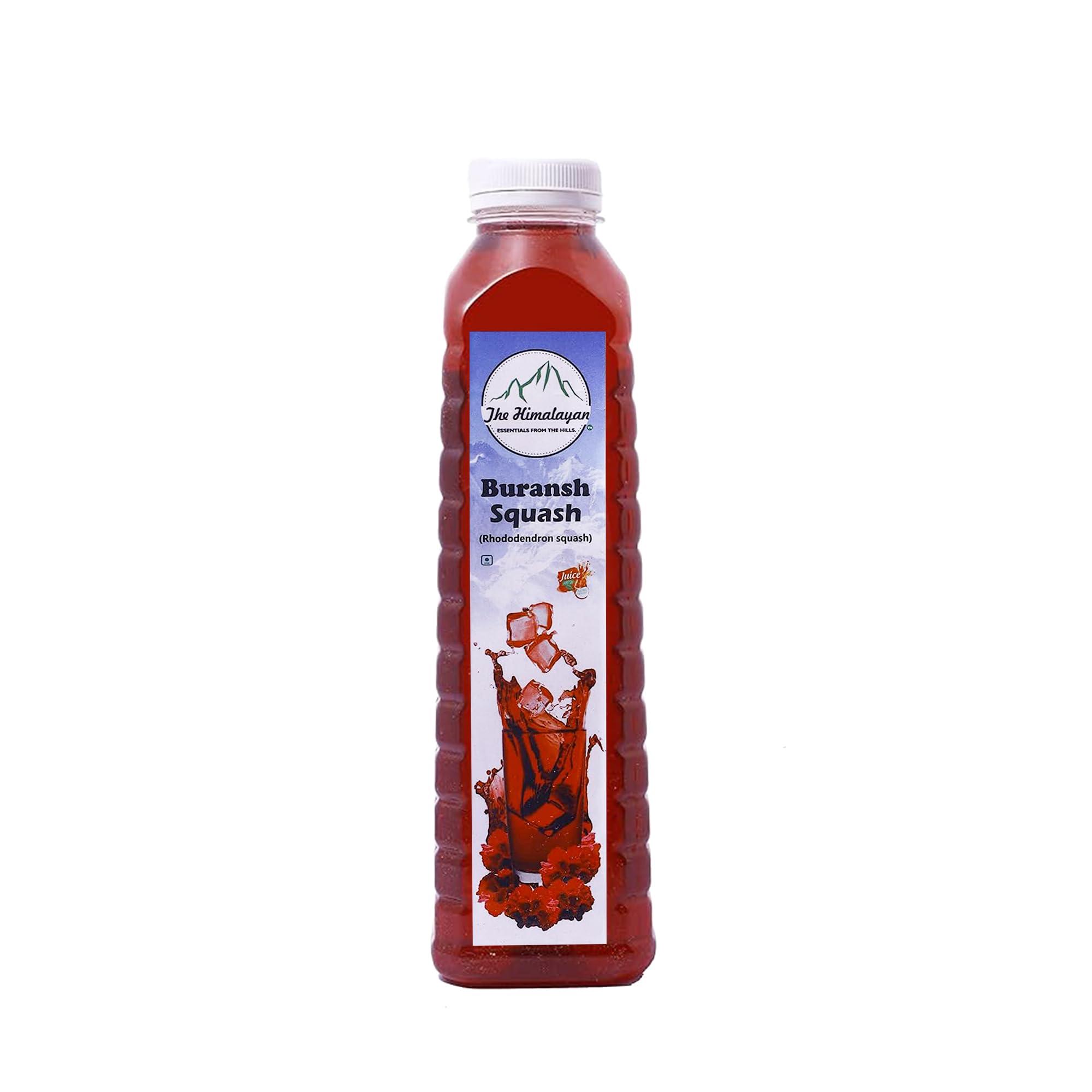 The Himalayan The Himalayan Buransh (Rhododendron) Squash Sugar Free | Red Flower Juice| No Added Color | Immunity Booster Drink