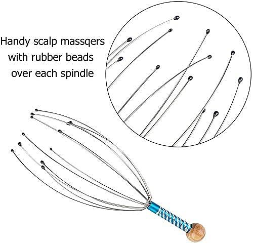 manav acupressure products MANAV Scalp Bokoma Massage Machine Head Massager Scalp Scratcher 12 Fingers Head Scratcher For Head Massage Body Relaxing Hair Massage (Pack of 2)