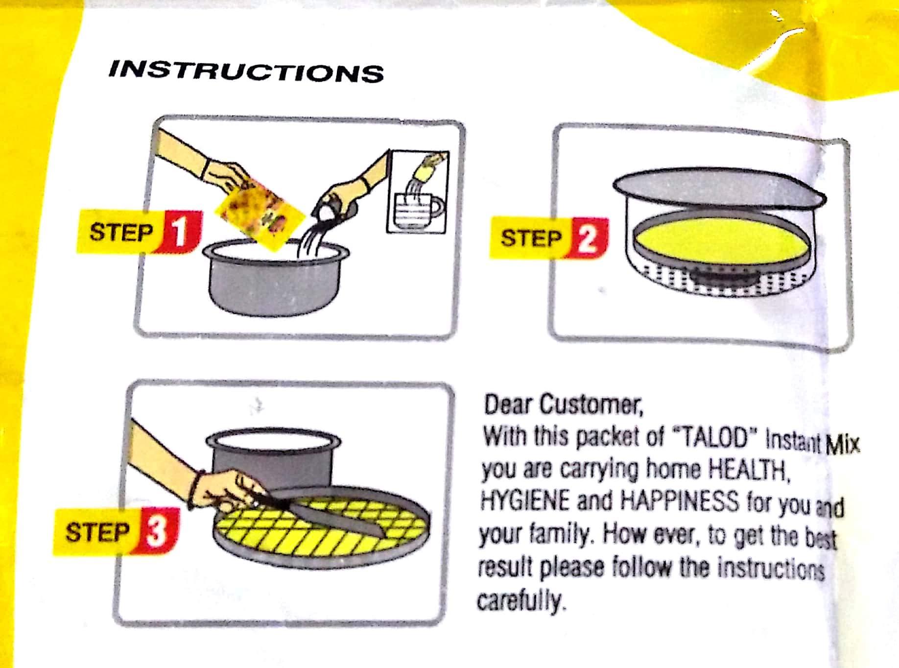 TALOD Talod Instant Mix Nylon Khaman (Pack of 2 * 400 g) | 100% Vegetarian, Wheat Gluten Free, Vegan Friendly, No Preservative, No Artificial Flavours, No Artificial Colors, No MSG