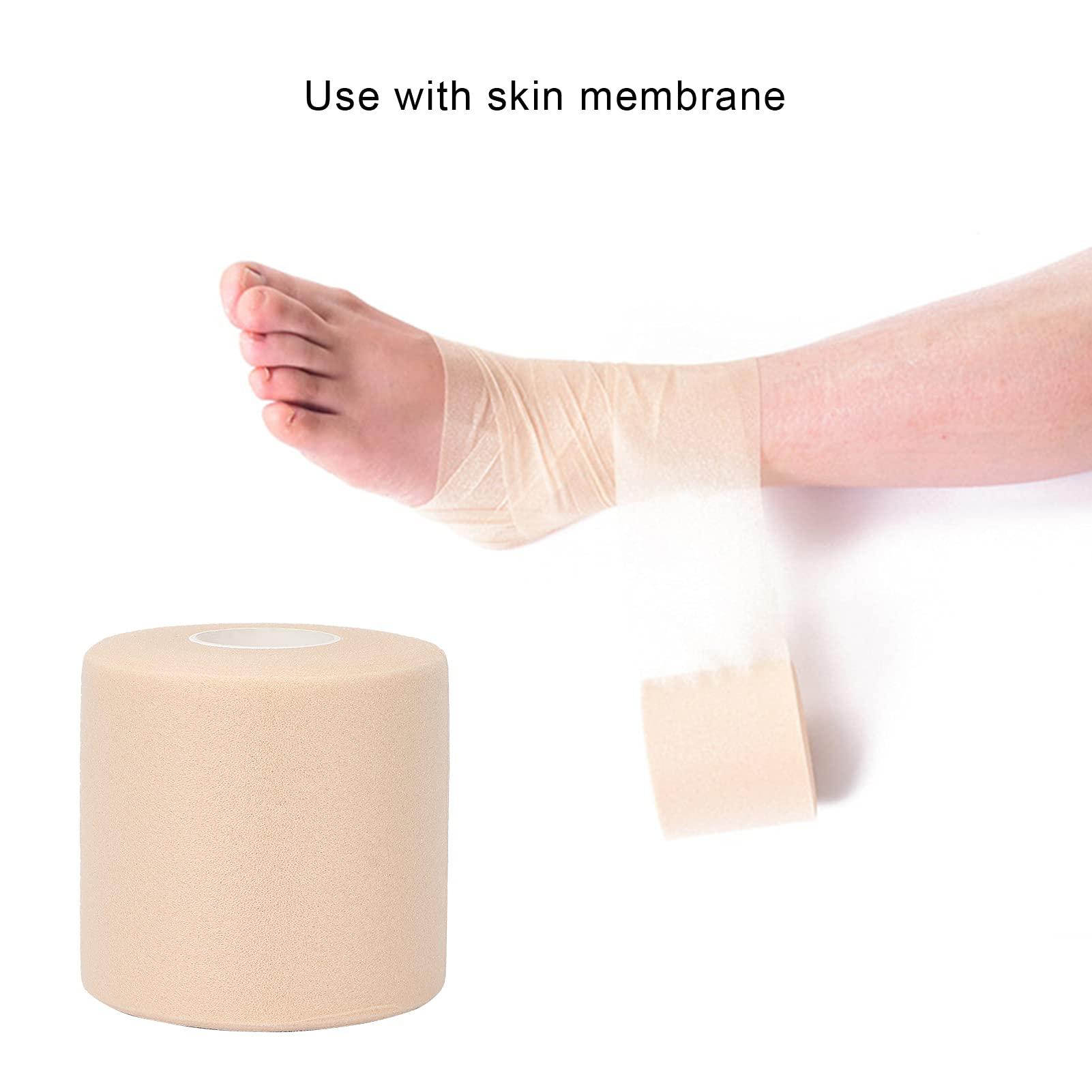 Shanrya Athletic Foam Tape, Skin Friendly Foam Underwrap Bandage Wide Application Pre Wrap Athletic Tape for Elbow Knees Ankles for Athletic