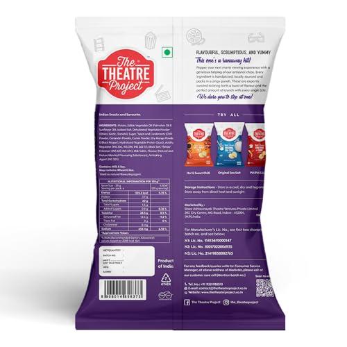 THE THEATRE PROJECT The Theatre Project Kettle Cooked Chips, Exotic Indian Spices Chips, Potato Chips, Combo Pack of 5 Pouch, 210g| Gourmet Handcrafted Chips for an Elevated Snacking Experience