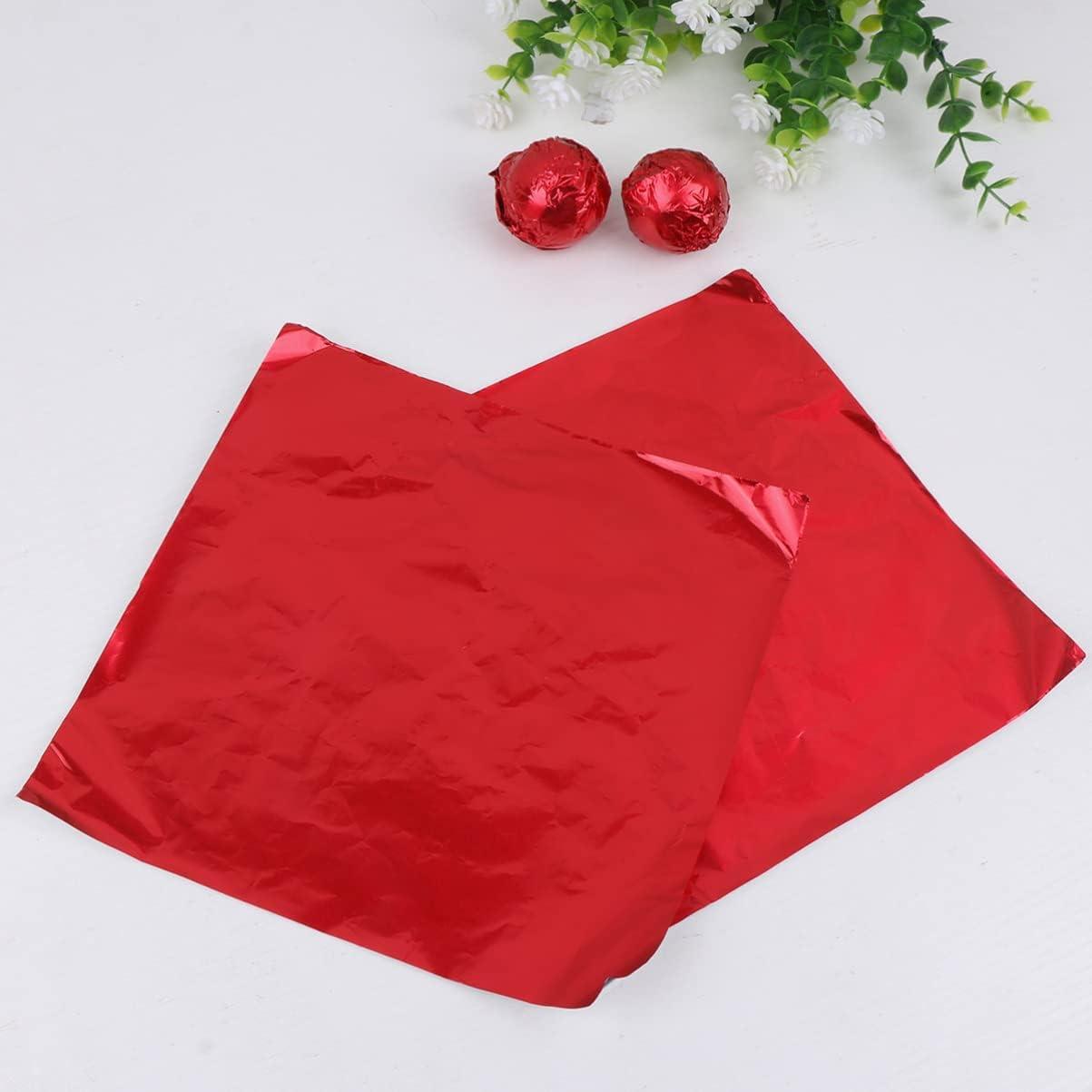 Esslly Esslly Matte Red Chocolate Wrapper | 12.5x10.5 cm | Pack of 250 | Premium Quality, Non-Smudge, Vibrant | Ideal for Chocolates & Candies | Made in India