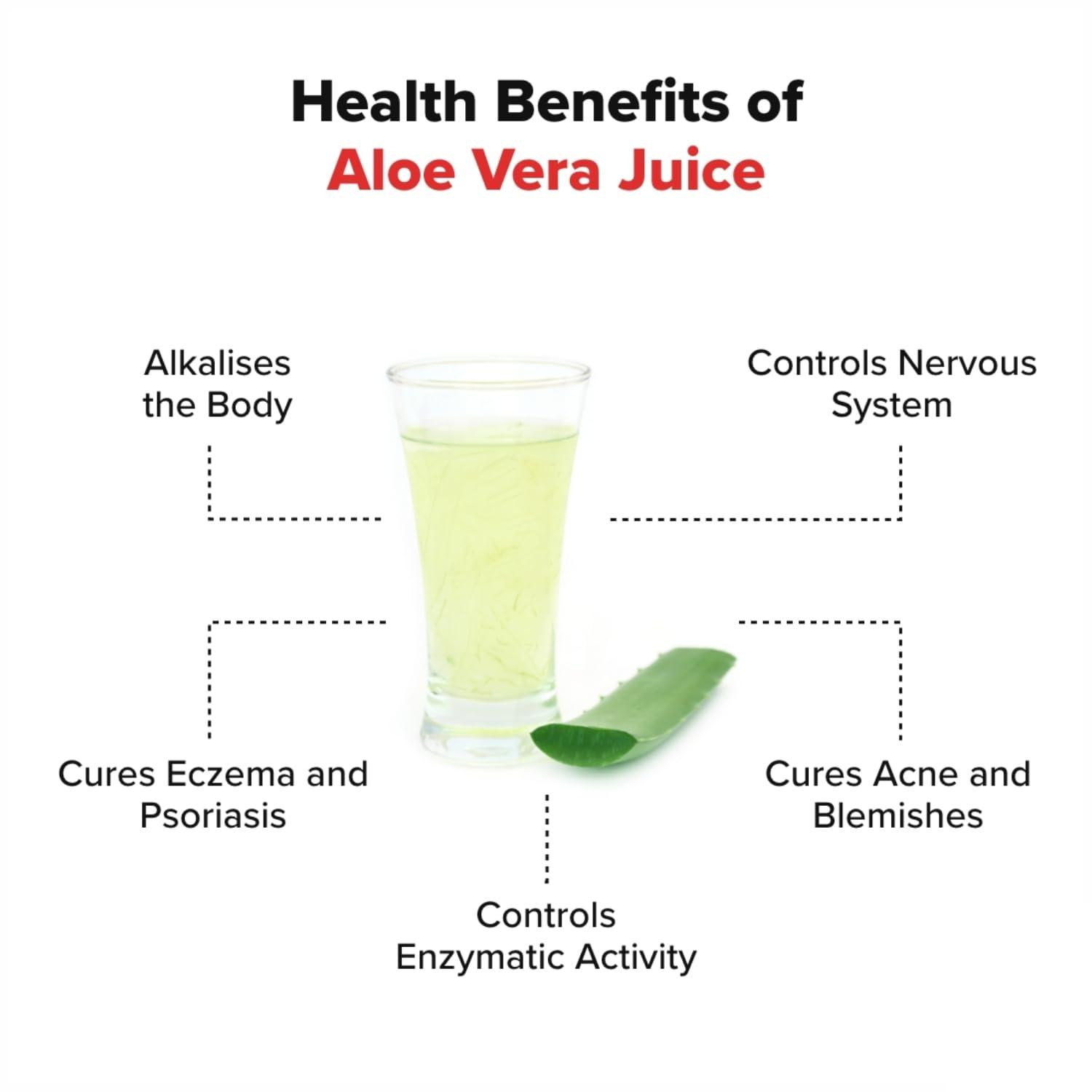 NUTROCOPIA NUTROCOPIA Aloe Vera Juice | For Glowing Skin & Healthy Hair | Organic & Natural Juice Made With Cold Pressed Aloe Vera 400 ML - Pack of 4