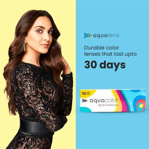 AQUALENS CONTACT LENSES Aquacolor Daily Disposable Colored Lenses with 0 Power - Peacock Green - (10 Lens/Box)