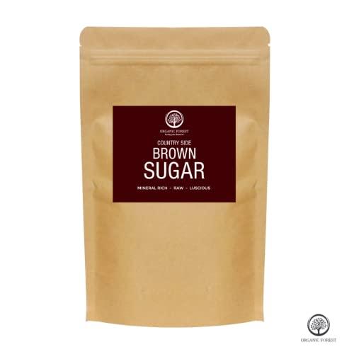 Organic forest Organic Forest Country Side Brown Sugar Mineral Rich And Raw Luscious Sugar 100 % Natural Brown Sugar Standard Zip Lock Pack Of 2000 Gm (1 kg (Pack of 2))