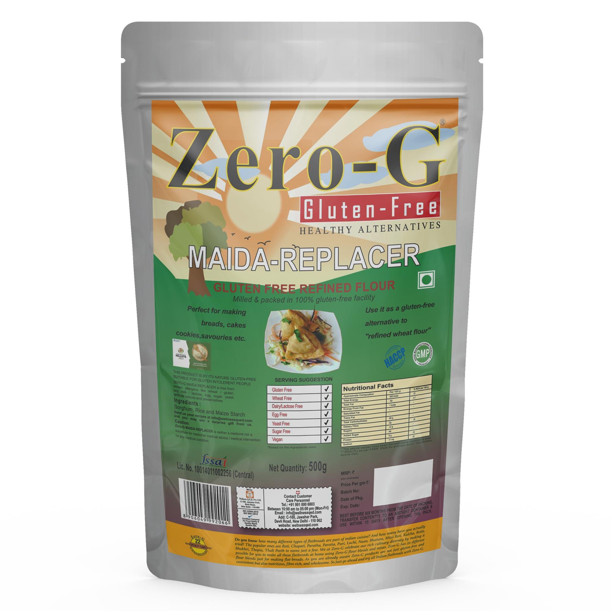 ZERO - G ZERO-G Lite Maida (2KG) - Gluten-Free & Allergen-Free Maida-Replacer | Maida Substitute | Refined Flour/Atta Substitute | Fibre Rich & No Preservatives Added
