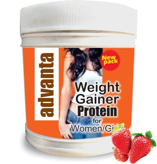 advanta Advanta Women Weight & Mass Gainer Protein Powder 500 g Strawberry