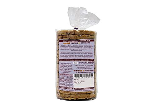 Grainito's Nutrie Crackers Multi grain Puffed Rice Cake with Seeds Oats and Soya (Garlic) Most Popular pack of 2
