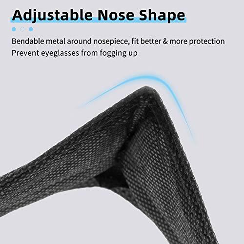 bigox bigox Meltblown Fabric Disposable Face Mask (Black, Without Valve, Pack of 50) for Unisex