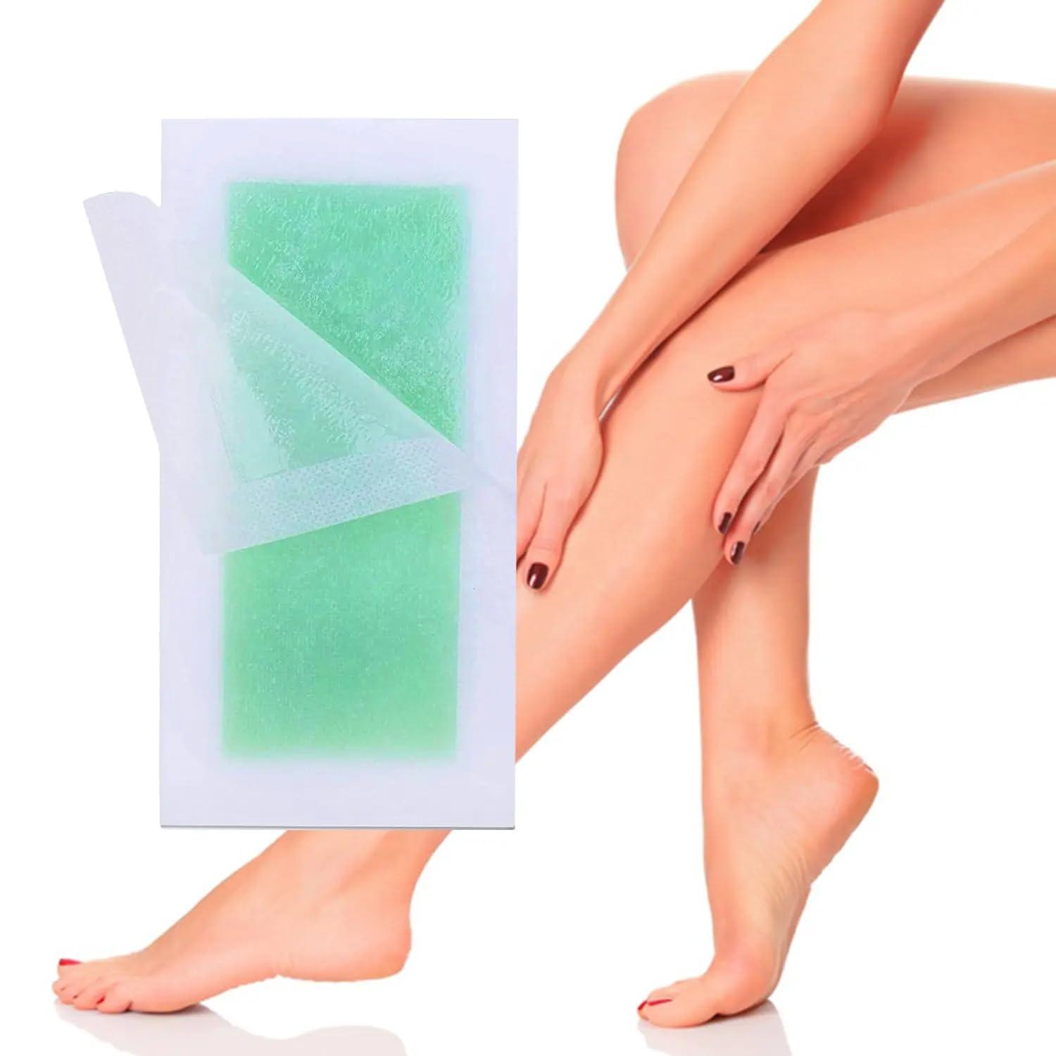 Rinpoche RINPOCHE Hair Removal Ready to Use Cold Waxing Strip Painless & Quick Eyebrows Upper Lip Chin Facial Wax Strips Kit for Gril\'s and Women\'s (Random) (Pack Of 10)