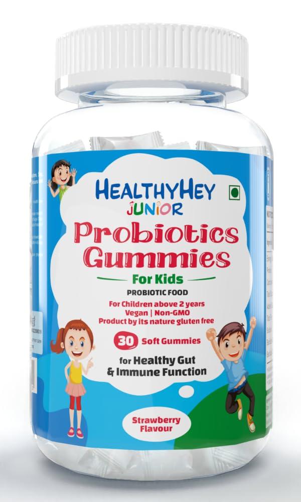HealthyHey Nutrition HealthyHey Nutrition Junior Probiotics Gummies - For Kids - For Healthy Gut & Immune Function - Strawberry Flavour - 30 Soft Gummies