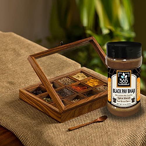 365 STORE TO DOOR 365 STORE TO DOOR Indian Spice - Jain Black Pav Bhaji Masala, 100 gm. | Homemade Powdered | for Healthy Cooking | Ready to use | All Seasonings Spices | Pure & Hygiene | Spice Mix – Pack of 1