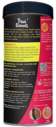 True Elements True Elements High Protein Muesli 400g - 20g Clean Protein | Millets, Seeds, Almonds & Black Currant | 100% Wholegrain Breakfast Cereal