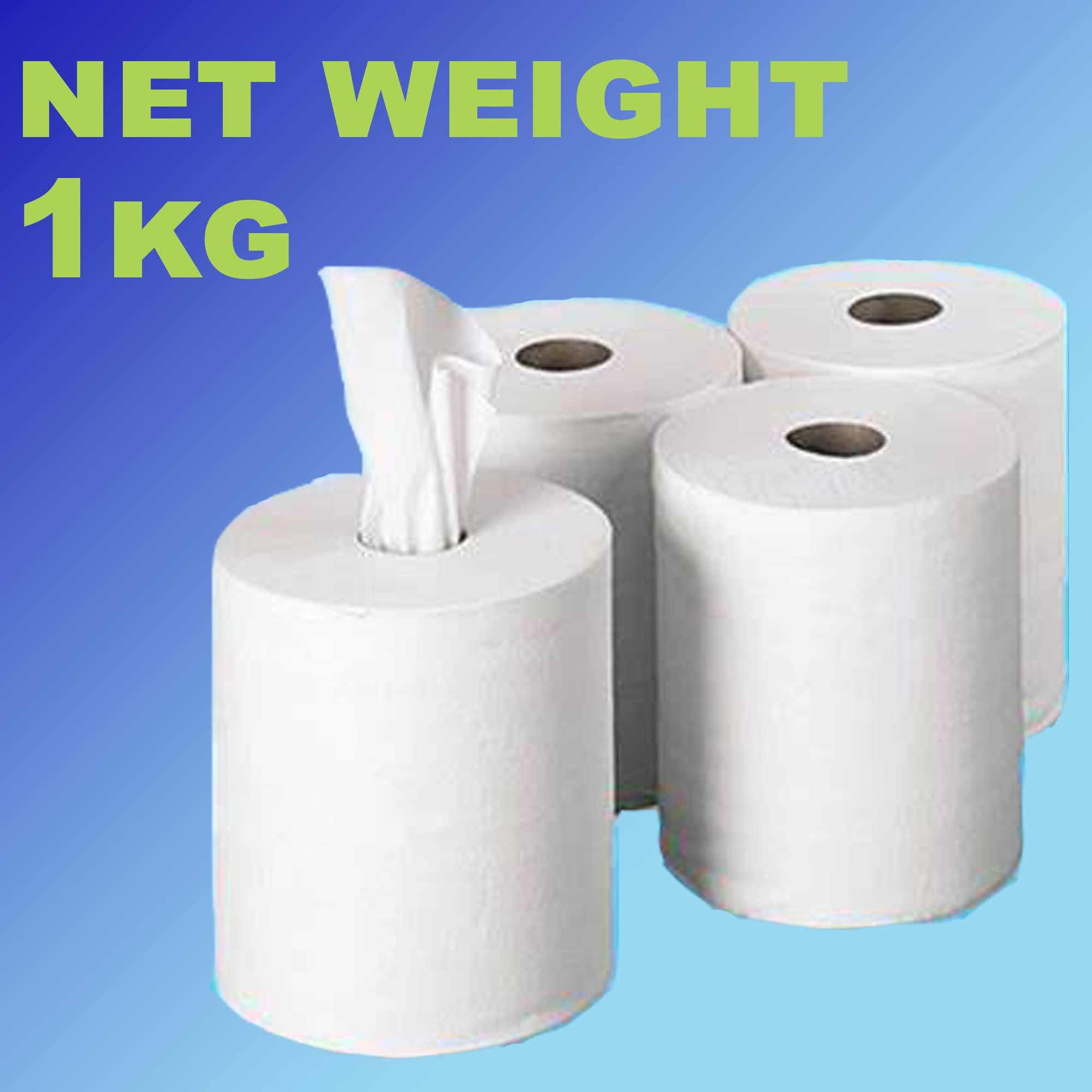 Ella Ella (1 kg) HRT Kitchen Tissue/Towel Paper Roll (Pack of 1) 100% Biodegradable Virgin Tissue Paper Eco Friendly Soft Highly Skin-Friendly Tissue/Paper Towel.