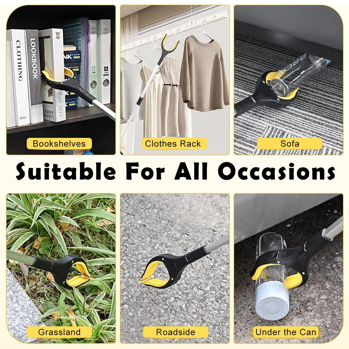 HASTHIP HASTHIP Convenient Grabber Reacher Tool - Foldable Reacher Grabber Pickup Tool - Garbage Trash Picker for Litter - 80CM Claw Grabber Pickup Tool - Grabber Pick Up Tool Assistive Device for Elderly